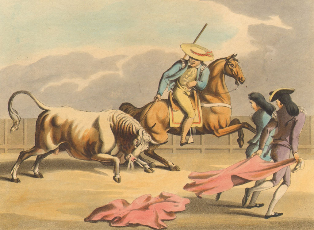 SPAIN BULL FIGHTING 4. Charges of the Bull. Picadores. Horse.  (Orme)  1814